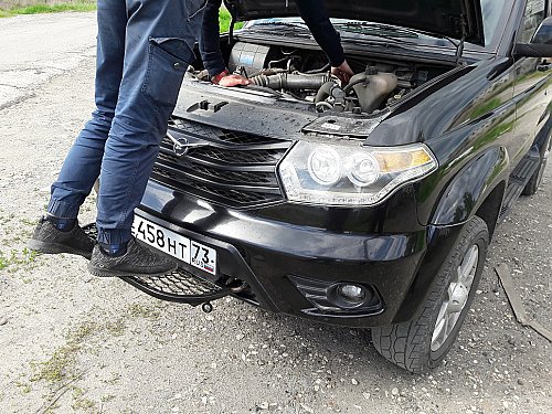 Подножка для ремонта на УАЗ Патриот (УАЗ-3163)