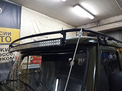Кронштейн для установки веткоотсекателей и светодиодной балки на а/м УАЗ-452