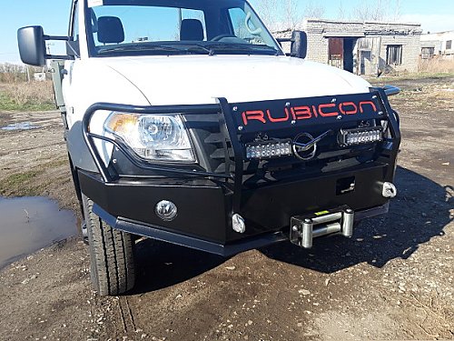 Силовой передний бампер "RUBICON" с кенгурином на УАЗ Профи