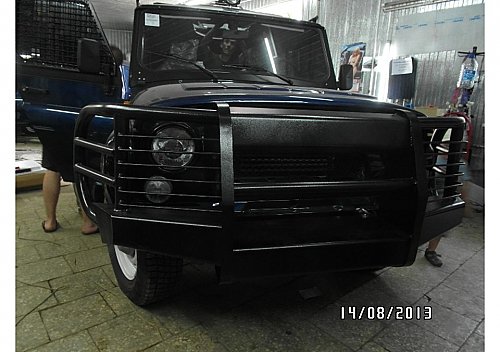 Силовой передний бампер "Шершень" на УАЗ 469, Хантер, Барс