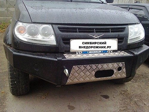 Силовой передний бампер Партизан на УАЗ Патриот, Пикап, Карго