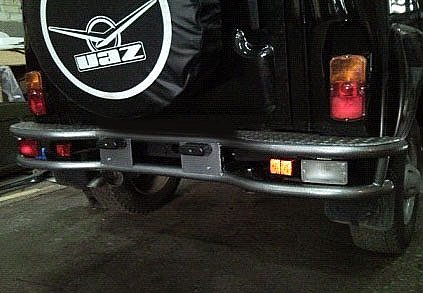 Силовой задний бампер Тайга на УАЗ 469, Хантер, Барс