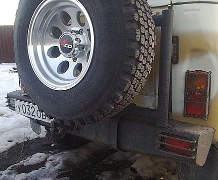 Силовой бампер "Таран" задний на УАЗ 469, Хантер